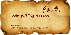 Csépány Vilmos névjegykártya